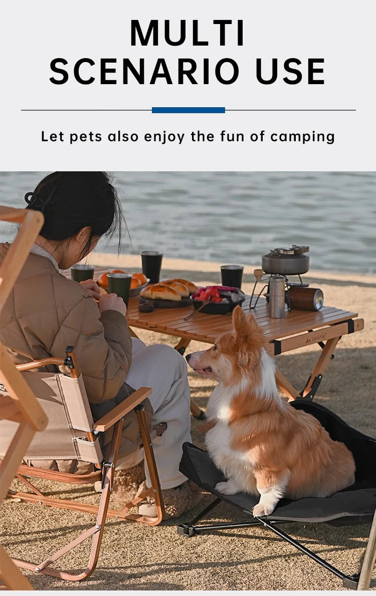 Outdoor Camping Foldable Pet Bed with Support and Dust-proof Dog Mattress, Comfortable and Soft Dog Bed for Travel Fashioned Furbabies