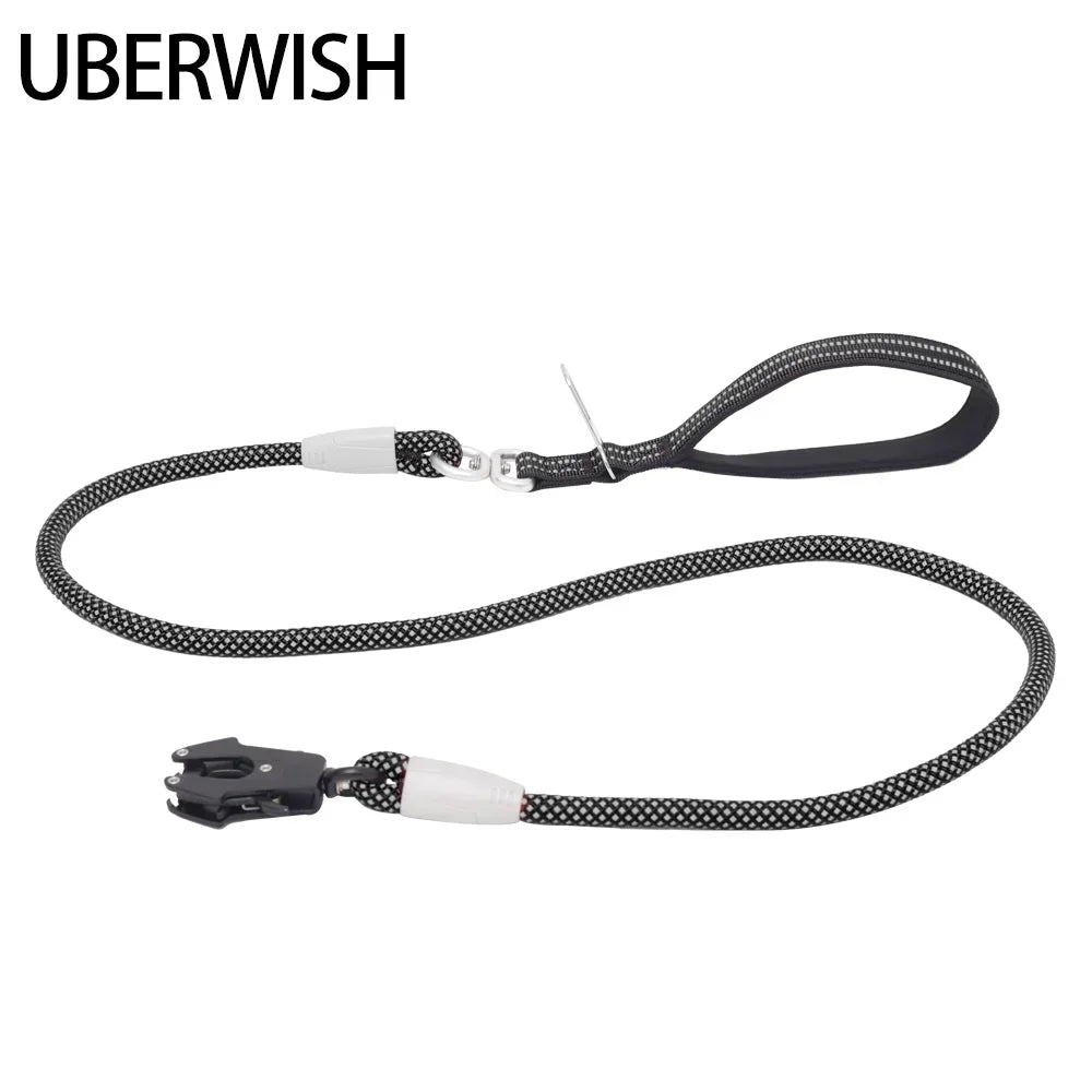 Soft Padded 2 Handle & Auto Lock Frog Clip Outdoor dog leash