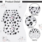 Pet Dog pajamas Clothes - Cute Adorable Leopard & Bee & Cow Print, Lightweight Cozy Soft Homewear Outfit Pet Wear Clothes Fashioned Furbabies
