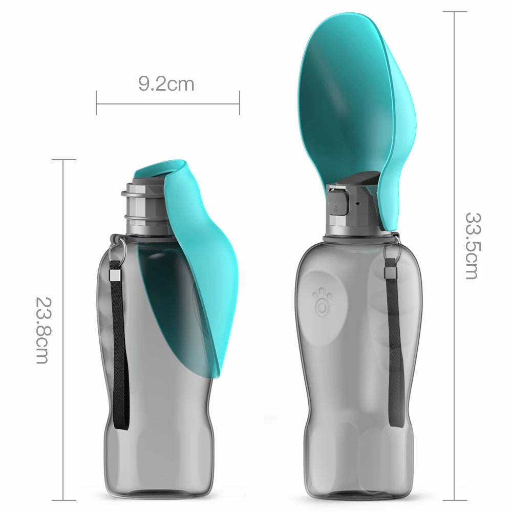 Portable Dog Water Bottle — 800ml Foldable Travel Dispenser for Small, Medium & Large Dogs | 4 Colors