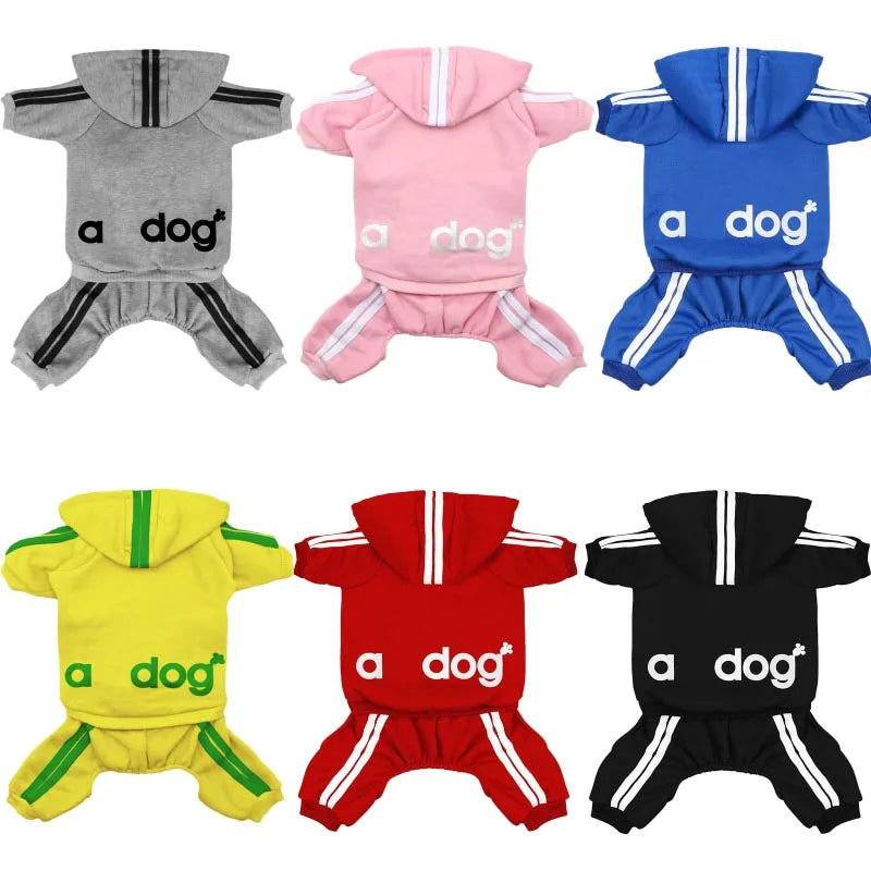 Classic Fashion Dog Hoodie, Four-Leg Design Pet Apparel, Puppy Dog Sweater for Small to Medium Breeds
