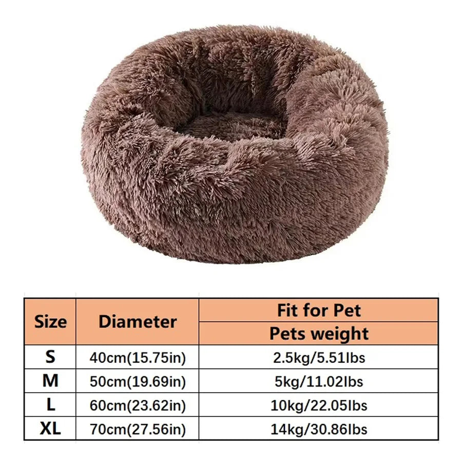 Donut Round Plush Pet Bed