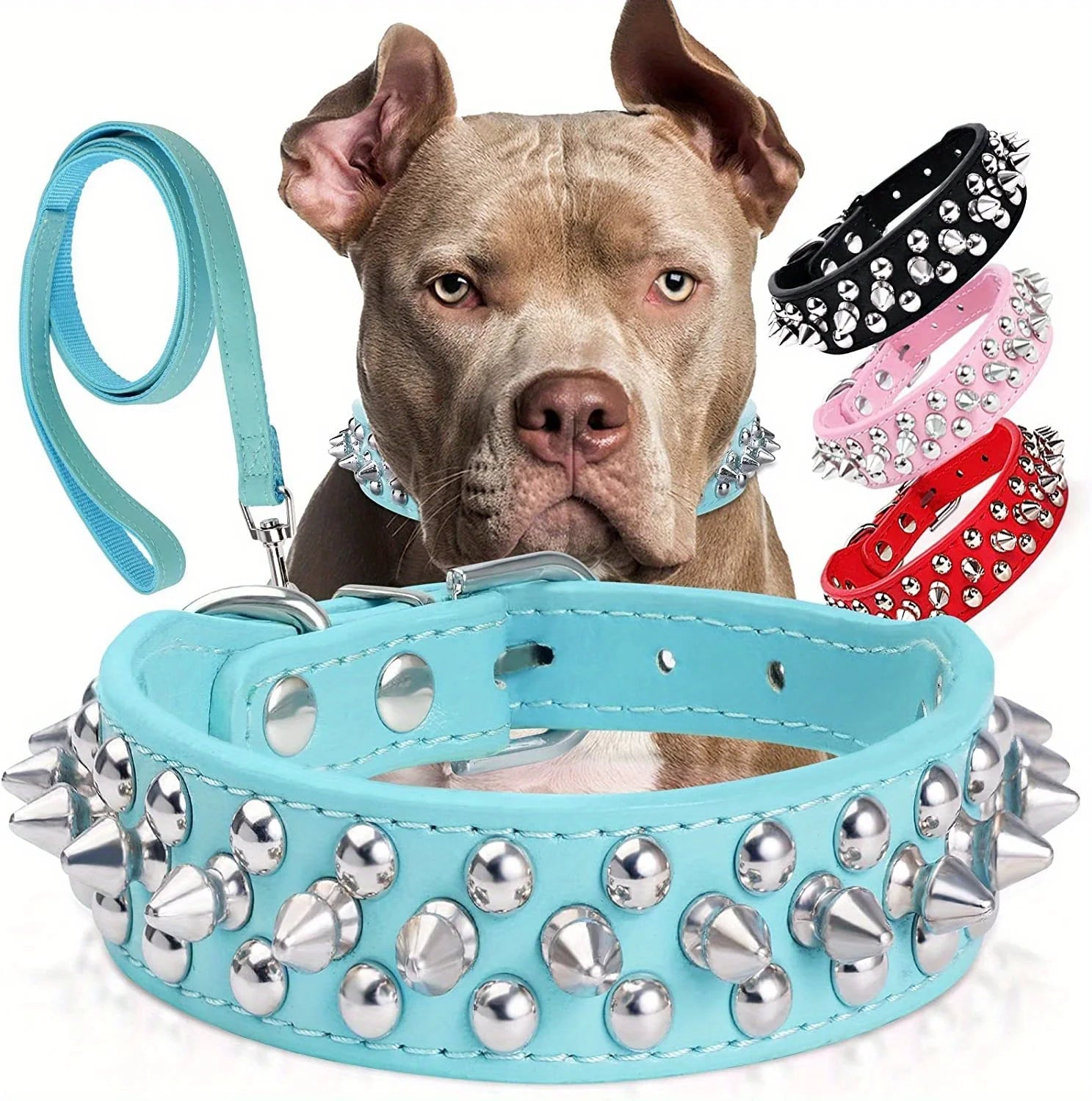 Dog Collar Leather Stylish and Durable Leash Medium Harness Dogs Backpack Collars Harnesses Wears Necklaces Fashioned Furbabies
