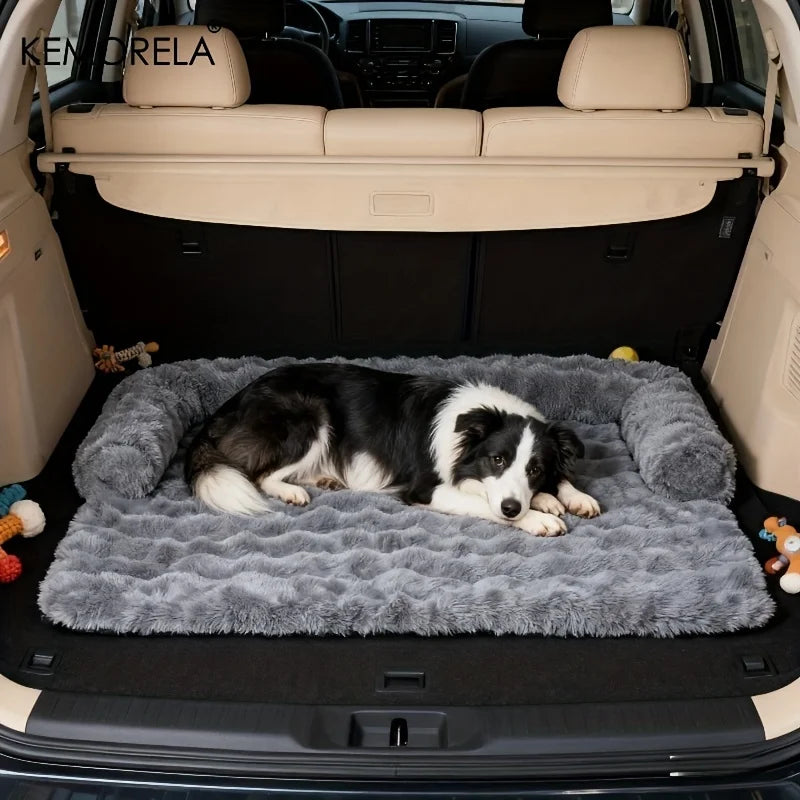 Plush Dog Bed with Pillow