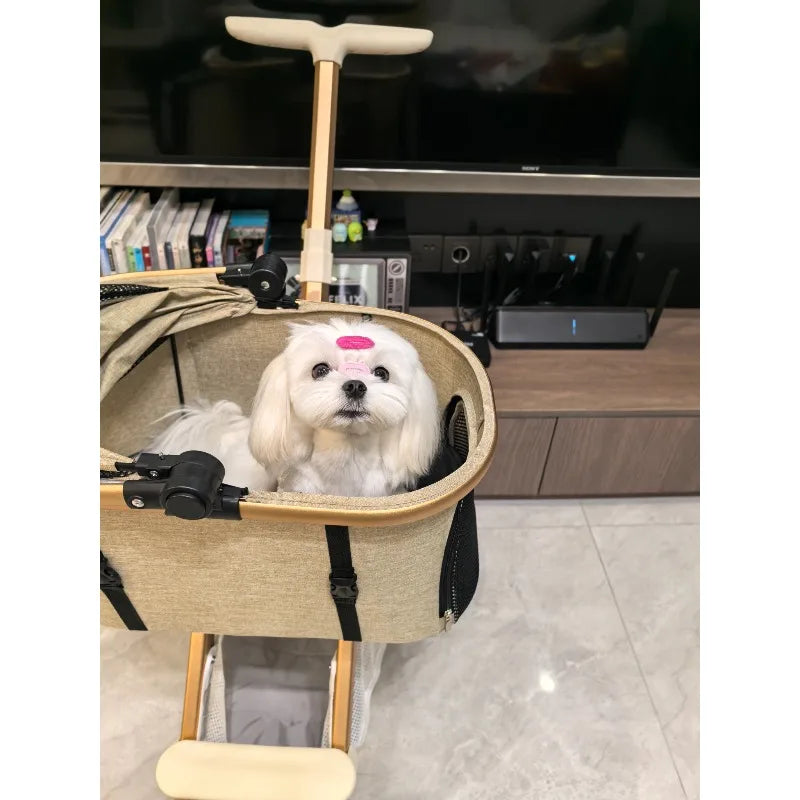 Luxury Pet Stroller 3 in 1  Detachable Carrier