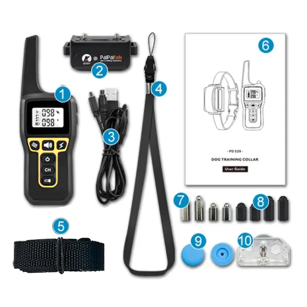 Dog Training Collar with Remote | 1000M Range, Waterproof & Rechargeable