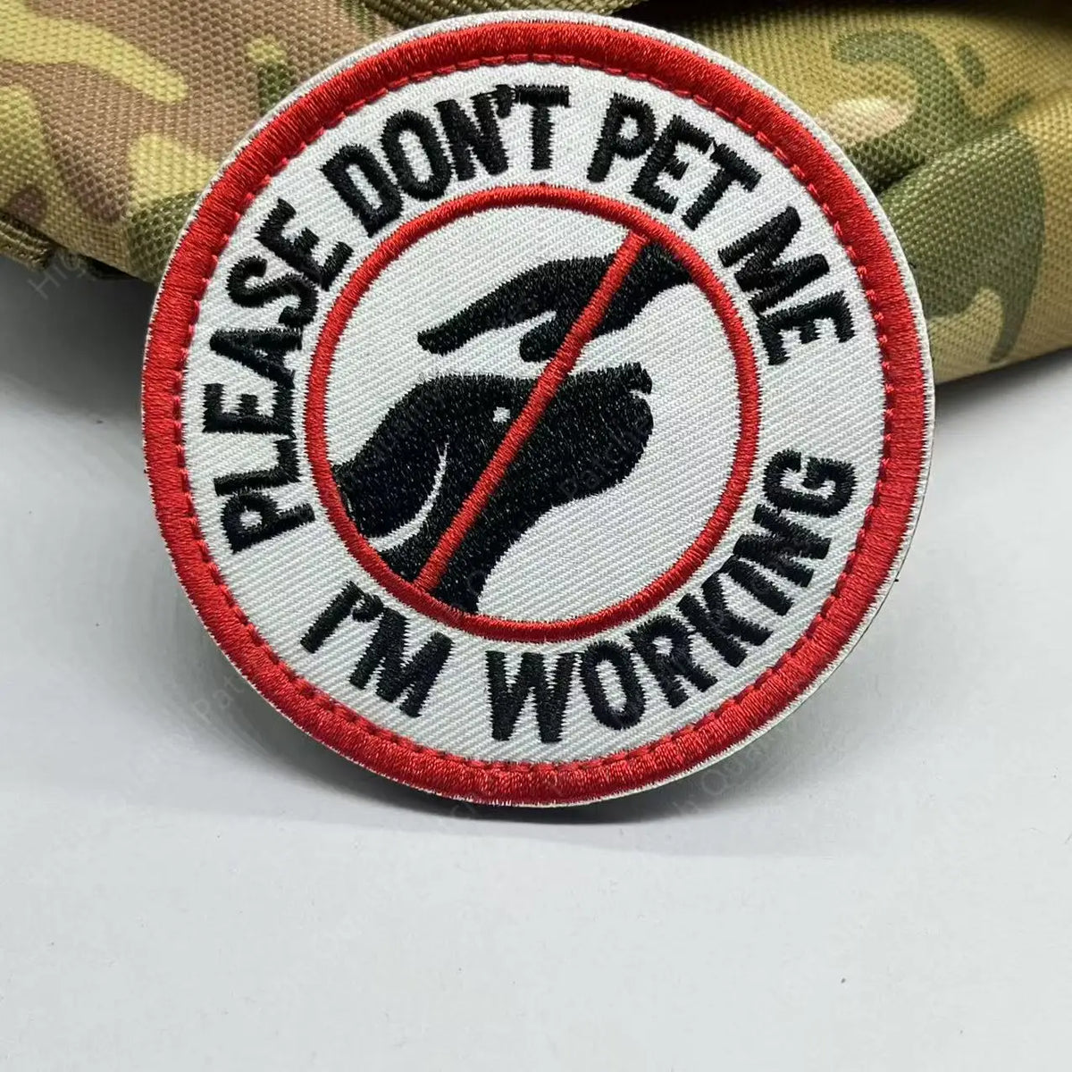 Service Dog & Therapy Dog Embroidered Velcro Patches — Do Not Pet, In Training, Rescue & Guide Dog Badge