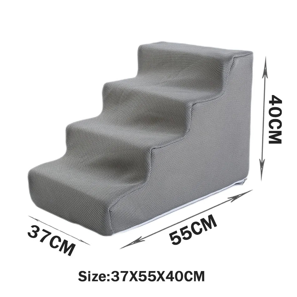 Pet Stairs & Dog Ramp — Detachable Sponge Steps for Dogs & Cats | 3-Step, Big 3-Step & 4-Step