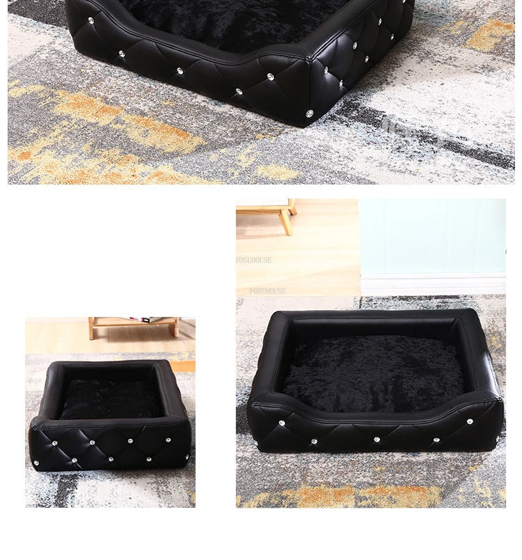 Light Luxury with Drill Dog Beds Pet Small Dog House Four Seasons Universal Dirt-resistant Waterproof Pet Supplies Home Dog Mat Fashioned Furbabies