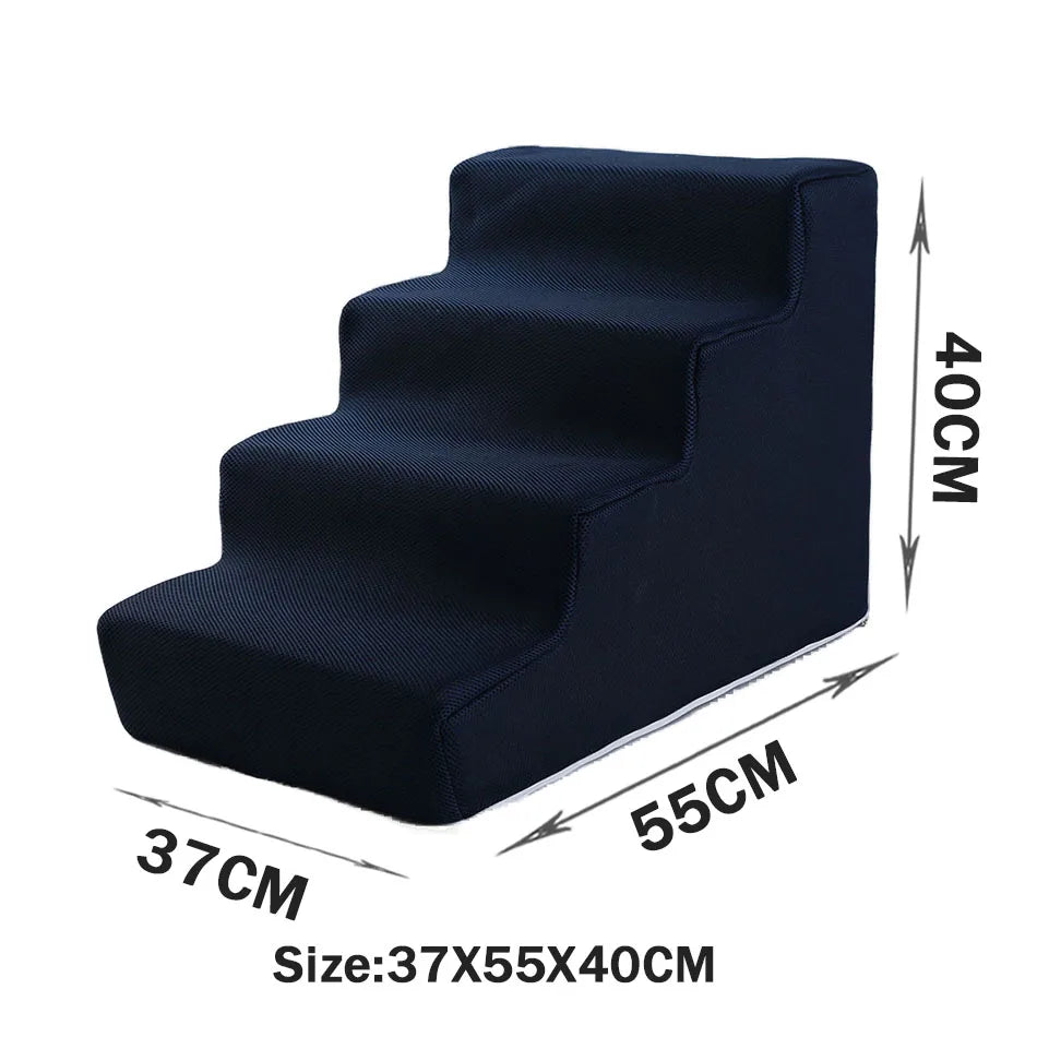 Pet Stairs & Dog Ramp — Detachable Sponge Steps for Dogs & Cats | 3-Step, Big 3-Step & 4-Step