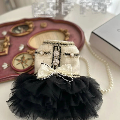 Classic Pet Princess Dress Puppy Clothes With Lace & Bowknot Cute Small Dog Skirt For Dogs  For Chihuahua, Bichon Teddy Fashioned Furbabies