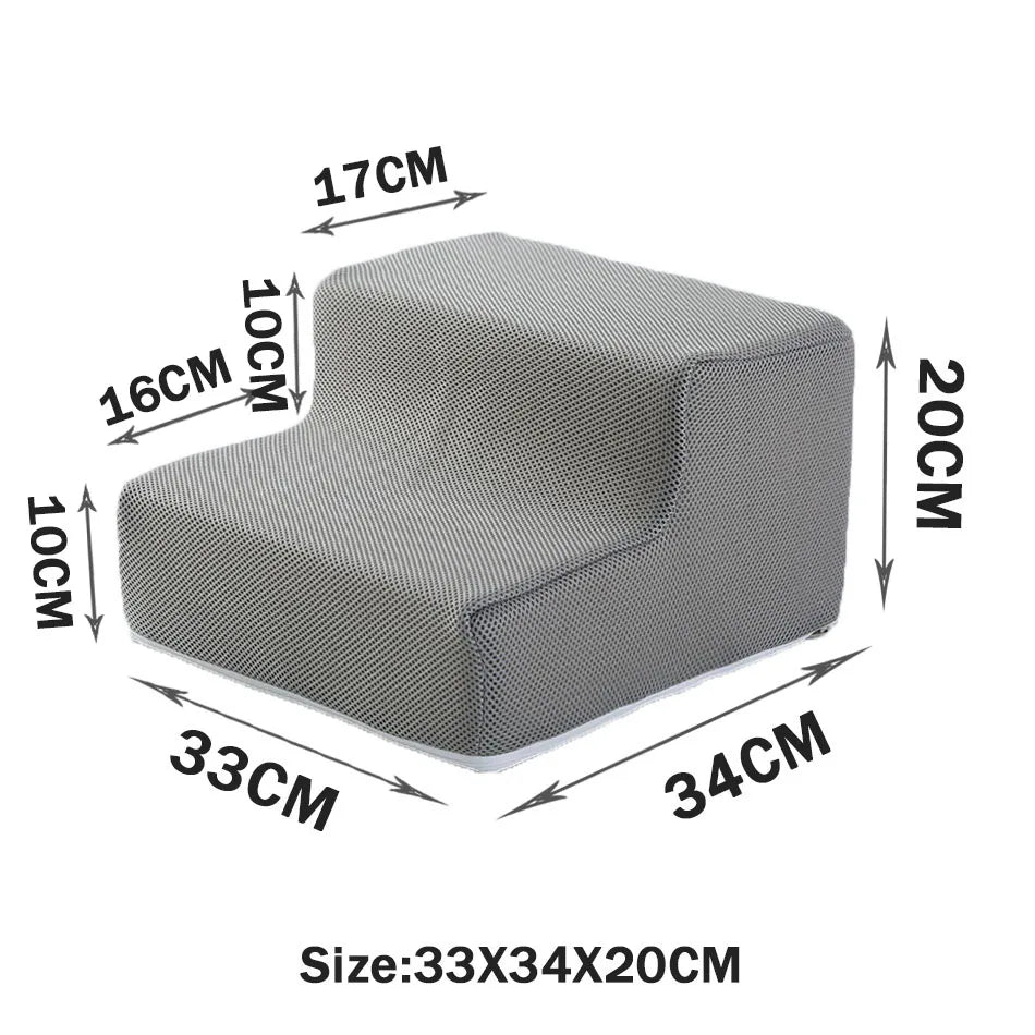 Pet Stairs & Dog Ramp — Detachable Sponge Steps for Dogs & Cats | 3-Step, Big 3-Step & 4-Step