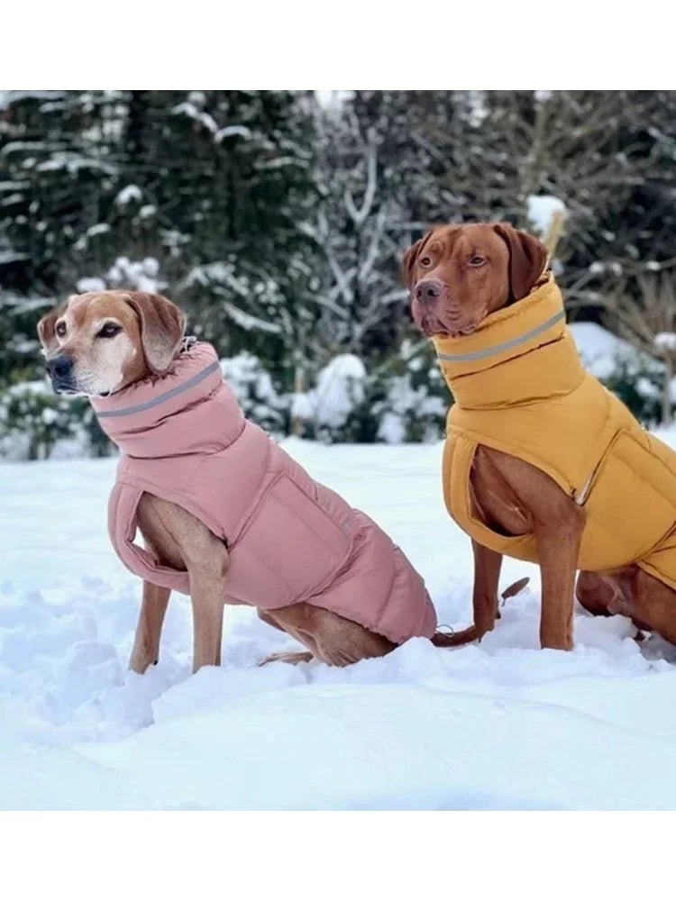 Reflective Dog Down Jacket - Winter Snowsuit for Large Breeds
