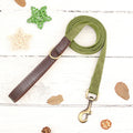 4.5ft Dog Pet Leash Rope 9 Colors PU leather Small Medium Large Dogs Nylon Padded Puppy Leashes Walking Leash Lead Ropes for Dog Fashioned Furbabies