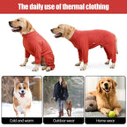 Fleece Winter Dog Pajamas - Four-Legged Elastic Jumpsuit