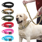 Durable Military Tactical Dog Collar Bungee Leash Set Pet Nylon Walking Training Collar For Medium Large Dogs German Shepard Fashioned Furbabies