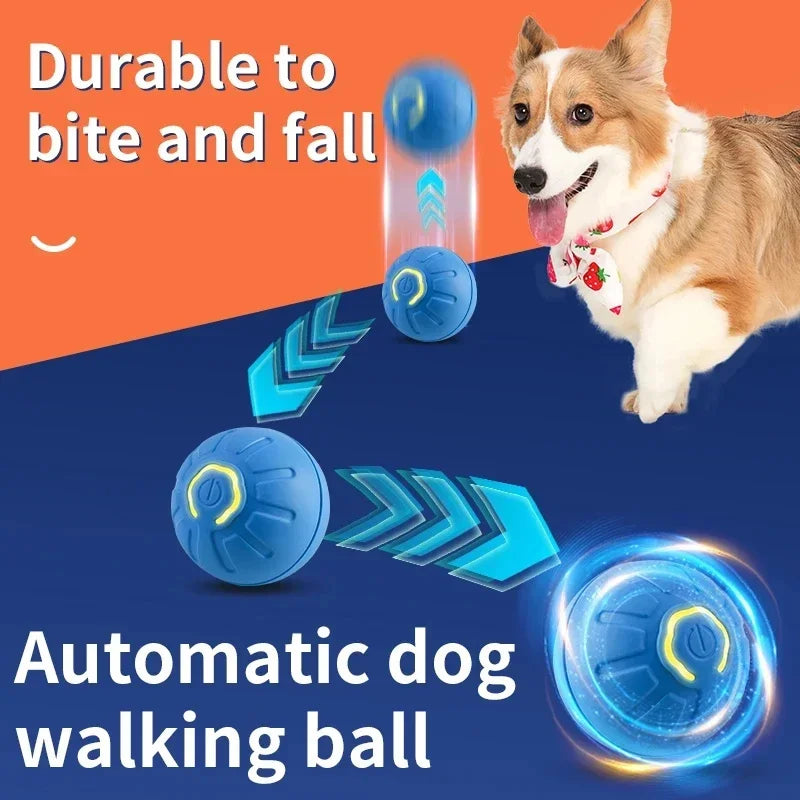 Smart Interactive Bouncing Ball Toy — USB Rechargeable Auto-Moving Ball for SmallDogs & Cats | 3-Hour Playtime | Dual Mode￼ (please observe pets when playing with this toy)