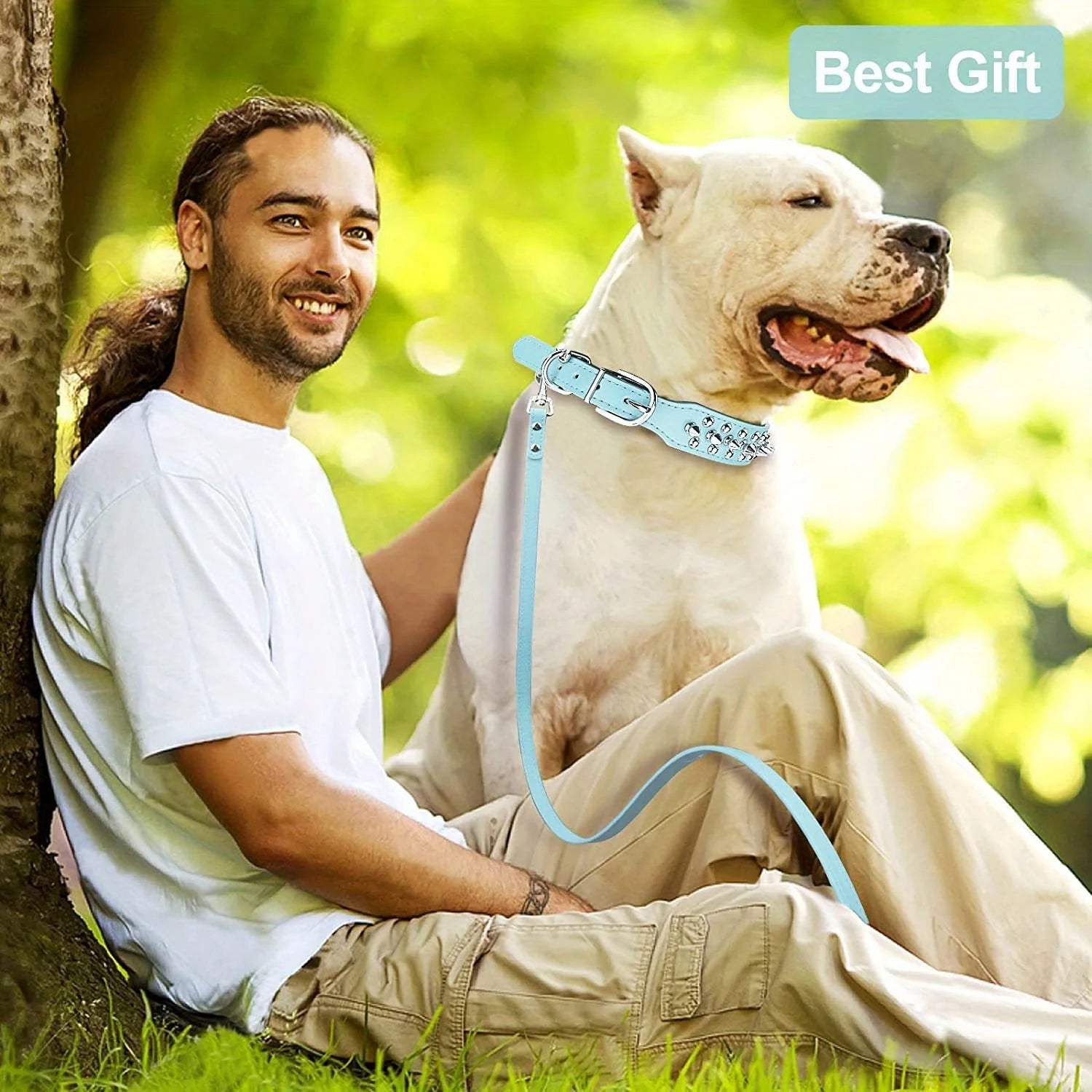 Dog Collar Leather Stylish and Durable Leash Medium Harness Dogs Backpack Collars Harnesses Wears Necklaces Fashioned Furbabies