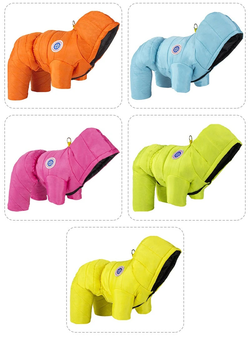 Pet Warm Dog Coat for Winter Dog Clothes Hooded Dog Jacket for Small Medium Large Dog Cat Clothes Insulated Padded Snow Jacket