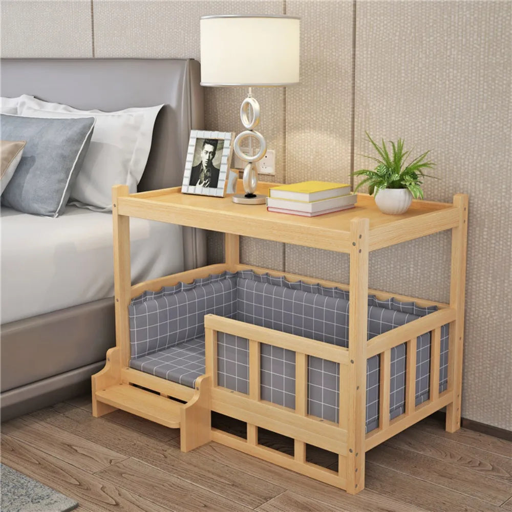 Simplicity Wooden Dog Bed Can Be Used As Bedside Table Dog Kennel Four Season Universal Environment protection Practical Pet Bed Fashioned Furbabies