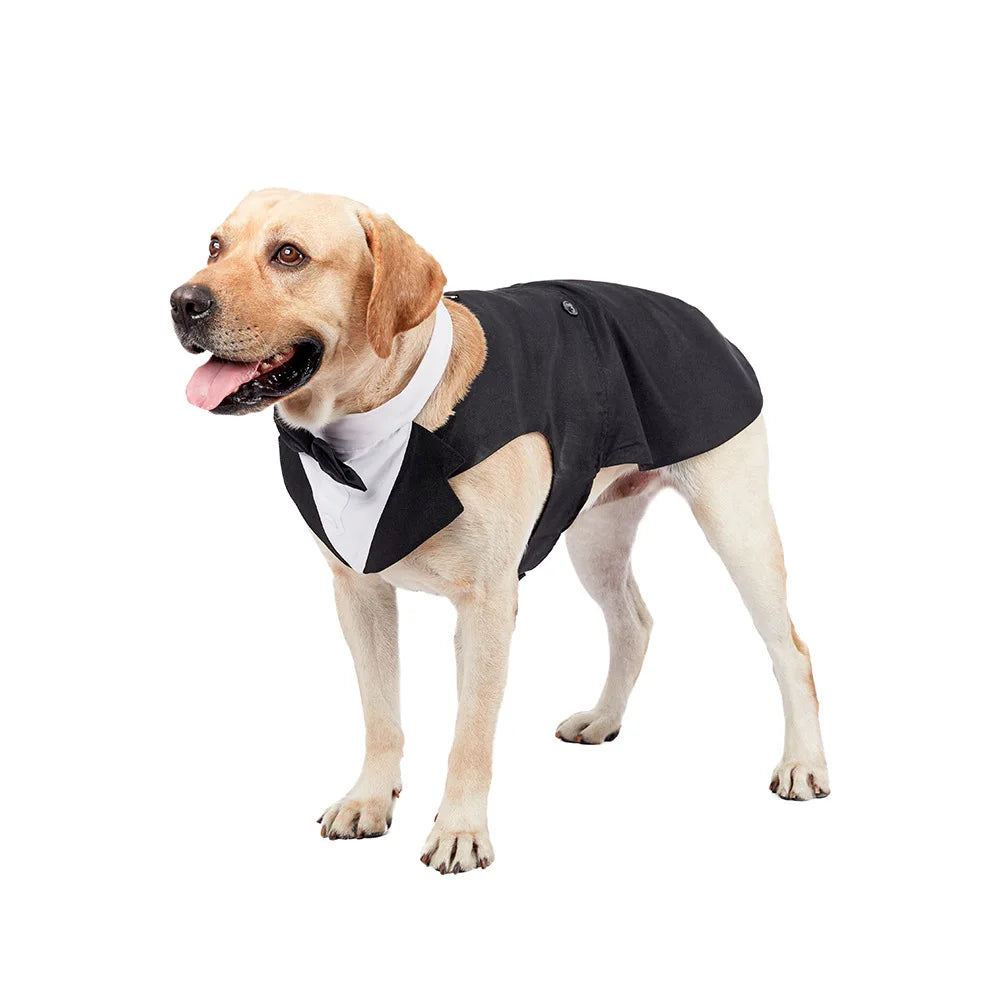 Pet Dog Clothes Fashion Party Show Formal Suit Tie Bow Shirt Wedding Tuxedo Halloween Dress for Small Large Dog Clothes Supplies Fashioned Furbabies