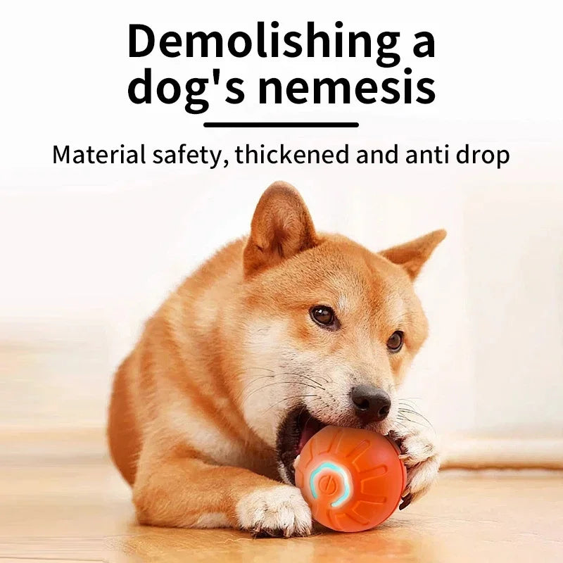 Smart Interactive Bouncing Ball Toy — USB Rechargeable Auto-Moving Ball for SmallDogs & Cats | 3-Hour Playtime | Dual Mode￼ (please observe pets when playing with this toy)