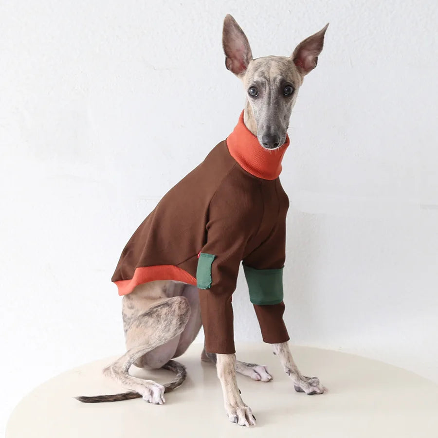 Winter Knitted Thing Dog Greyhound 2 Legged  Long Sleeve Pet Shirts Slim Dog Whibitt Pajamas Sweatshirts Knitwear