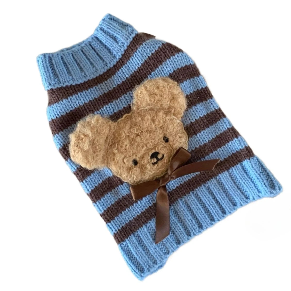 Solid Knit Dog Sweater — Warm Wool Pullover for Small Dogs & Cats | XS–XL