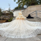 Fine Luxury Pet Dog Clothes Fashion High-end Handmade Cotton Lace Bow Princess Dress For Small Medium Dog Chihuahua Puppy Skirts 2 pieces Fashioned Furbabies