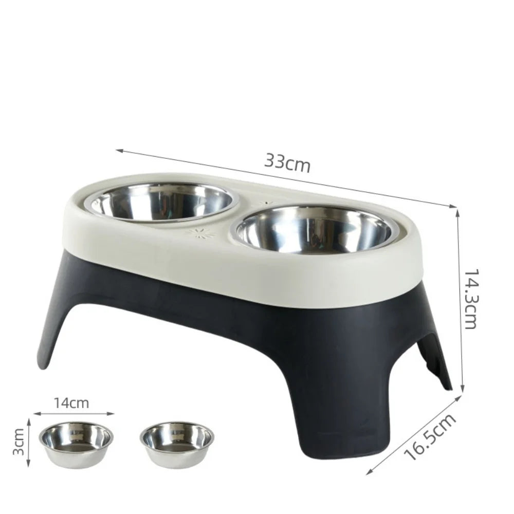 Elevated Food Bowl Pet Bowl Cat and Dog Supplies Leak Proof Pet Food Bowl and Feeder for Small Dogs Cats Pet Feeder Accessories Fashioned Furbabies