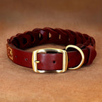 Cow Leather Dog Collar Genuine Leather Big Dog Collars Labrador Pet Collars Accessories for Medium Large Dogs German Shepherd Fashioned Furbabies