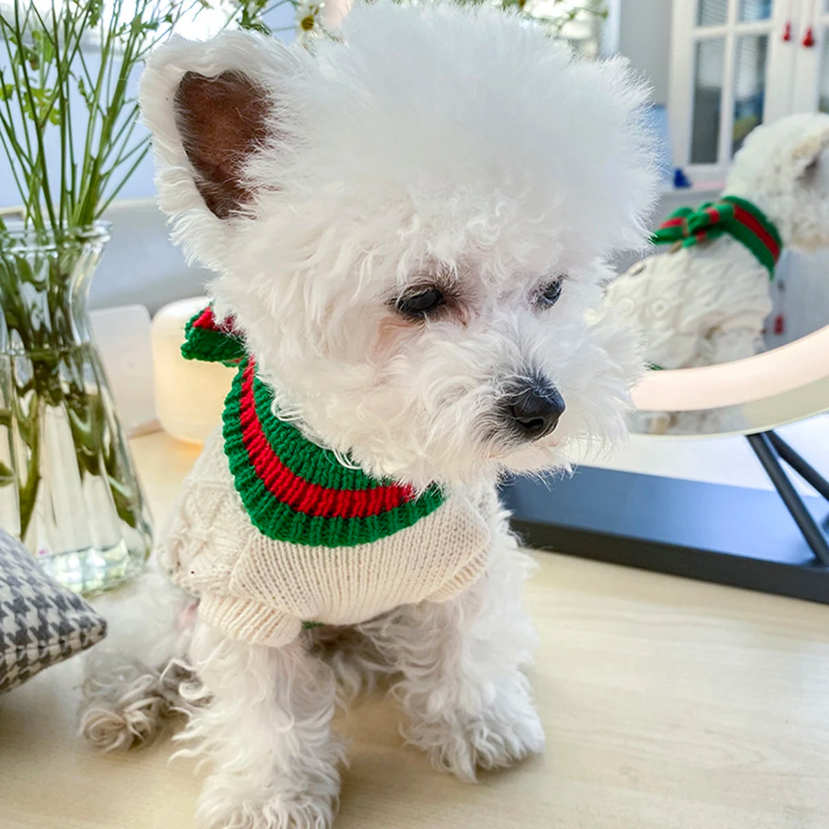 Ribbon Bow Pucci Pullover Sweater