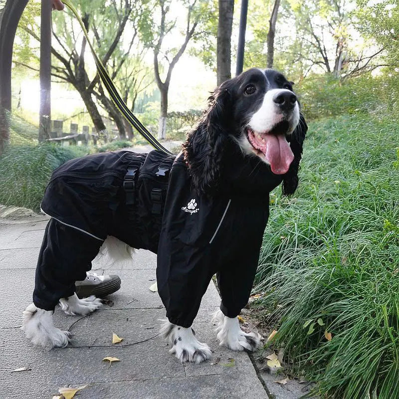 Waterproof Reflective Dog Raincoat - Winter Jumpsuit