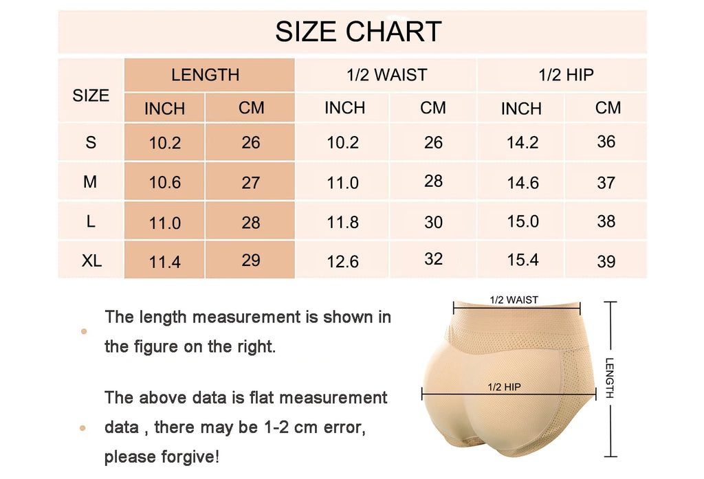 Padded Push Up Shapewear Panties – Butt Lifting Medium Control
