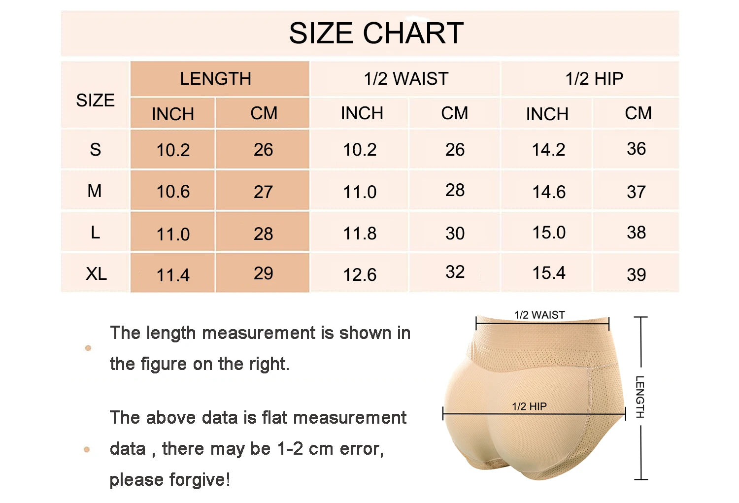 Padded Push Up Shapewear Panties – Butt Lifting Medium Control