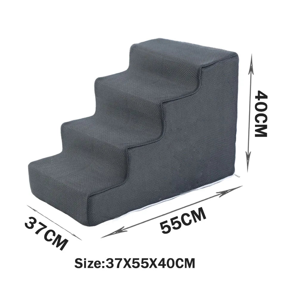 Pet Stairs & Dog Ramp — Detachable Sponge Steps for Dogs & Cats | 3-Step, Big 3-Step & 4-Step