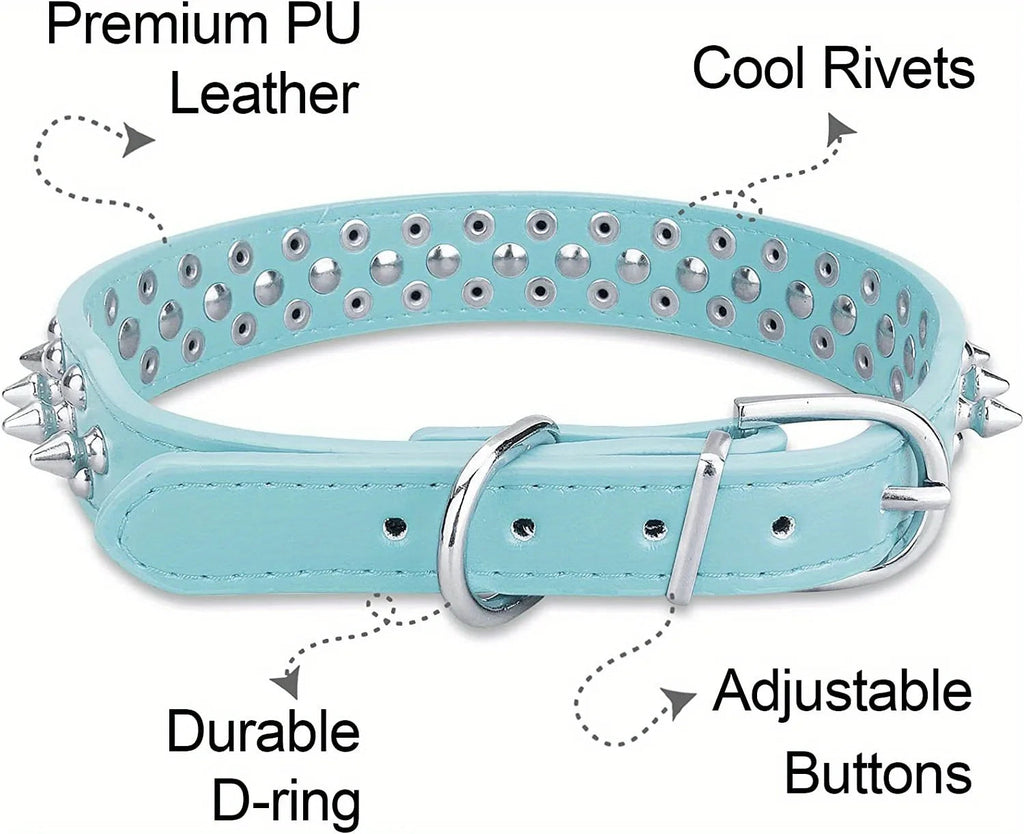 Dog Collar Leather Stylish and Durable Leash Medium Harness Dogs Backpack Collars Harnesses Wears Necklaces Fashioned Furbabies