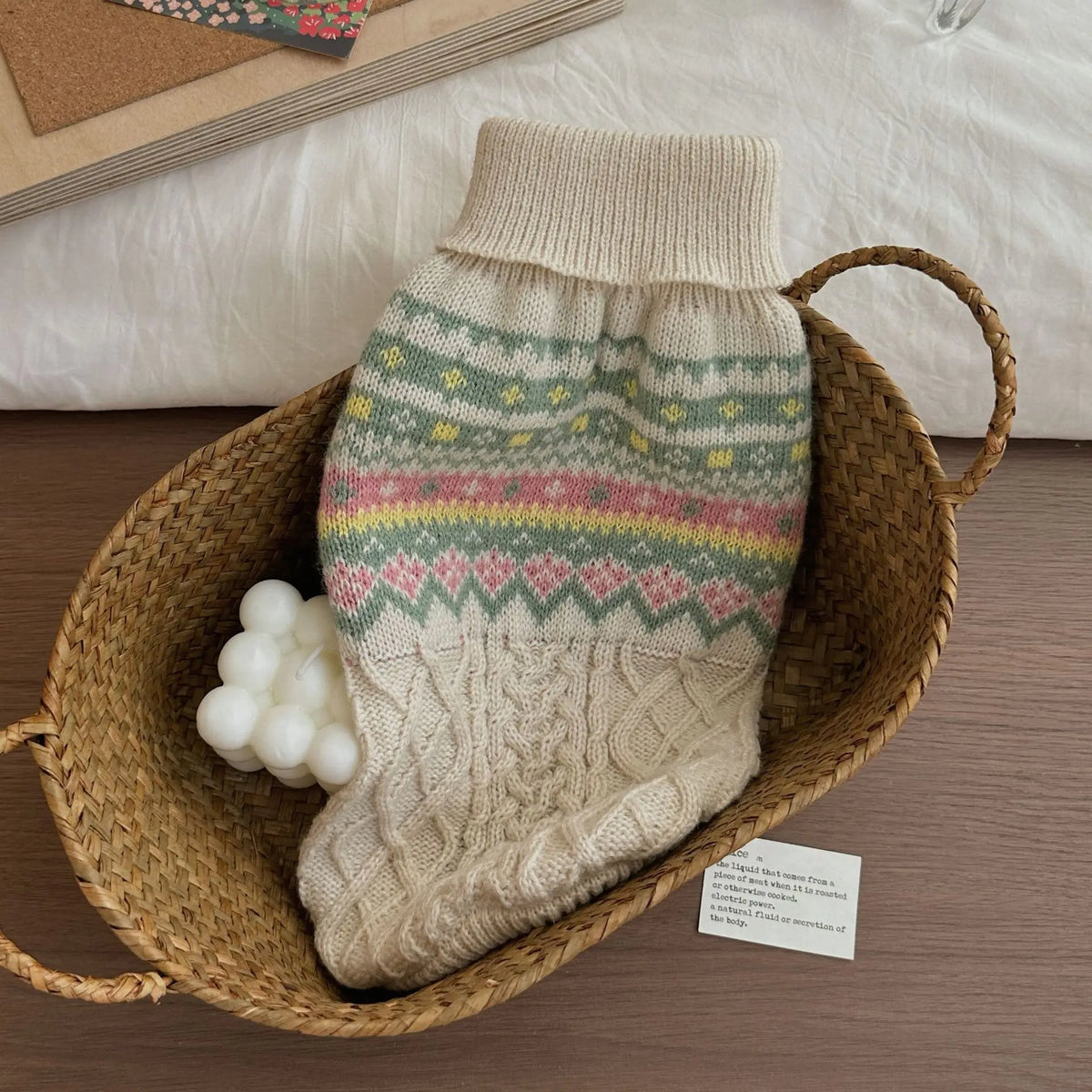 Striped Knit Dog Sweater — Cozy Winter Pullover for Small Dogs & Puppies | XS–XL