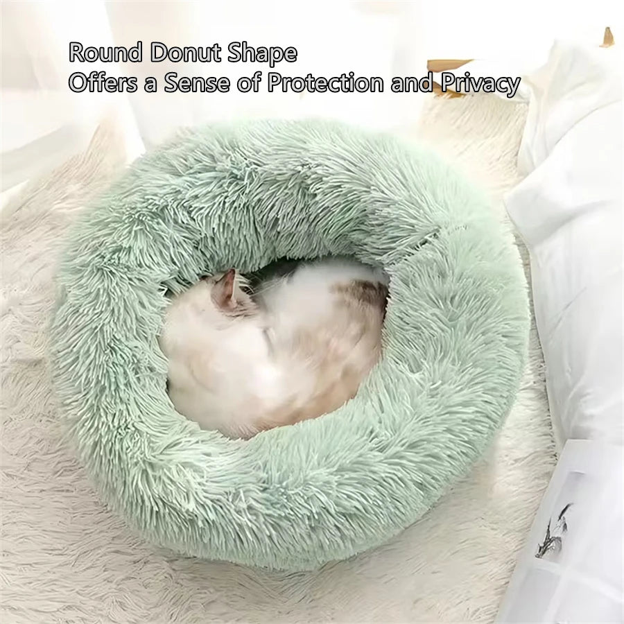 Donut Round Plush Pet Bed