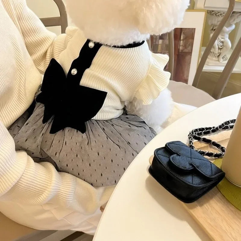 Bow Lace Dog Dress