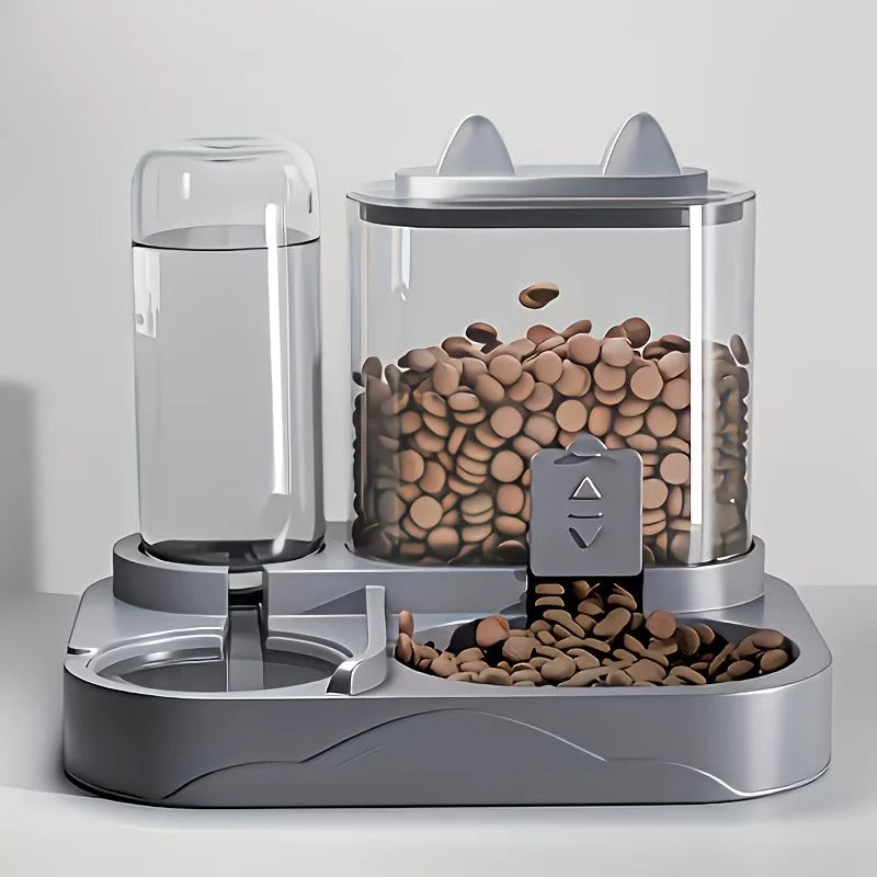 2-in-1 Pet Feeder & Water Dispenser — Dry/Wet Separation Transparent Travel Feeder for Cats & Dogs | 3 Colors