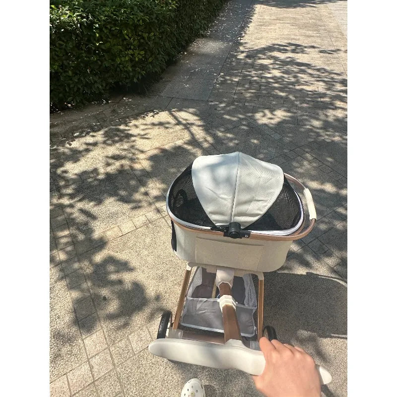Luxury Pet Stroller 3 in 1  Detachable Carrier