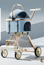 Luxury Pet Stroller 3 in 1  Detachable Carrier