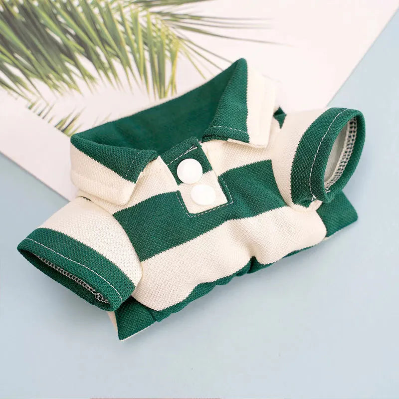 Lightweight Striped Dog Polo Shirt