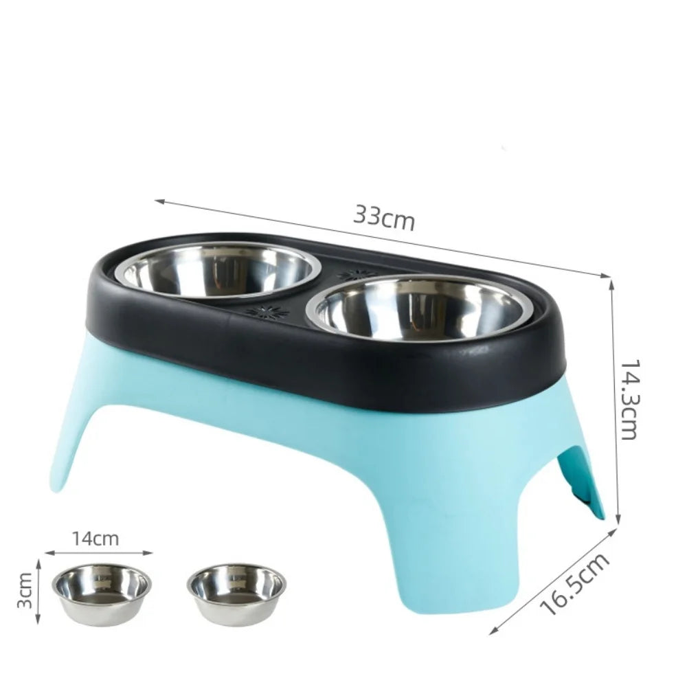 Elevated Food Bowl Pet Bowl Cat and Dog Supplies Leak Proof Pet Food Bowl and Feeder for Small Dogs Cats Pet Feeder Accessories Fashioned Furbabies