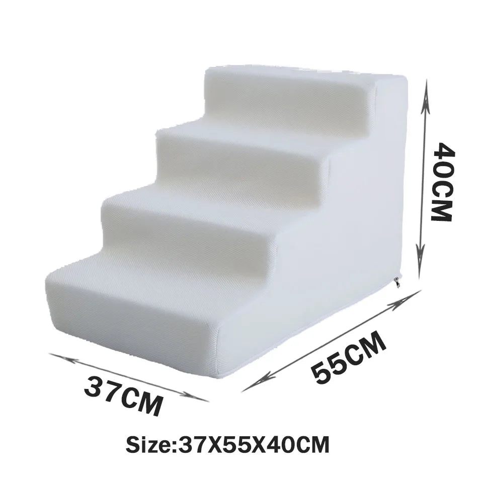 Pet Stairs & Dog Ramp — Detachable Sponge Steps for Dogs & Cats | 3-Step, Big 3-Step & 4-Step