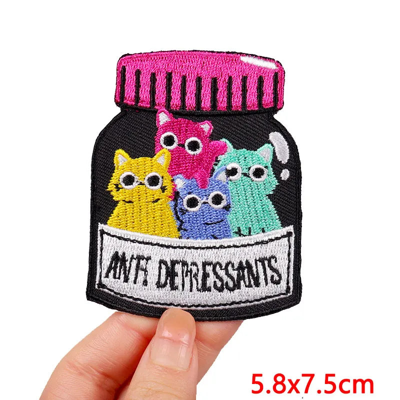 Cat Paw & Dog Cartoon 3D Embroidery Iron-On Patch