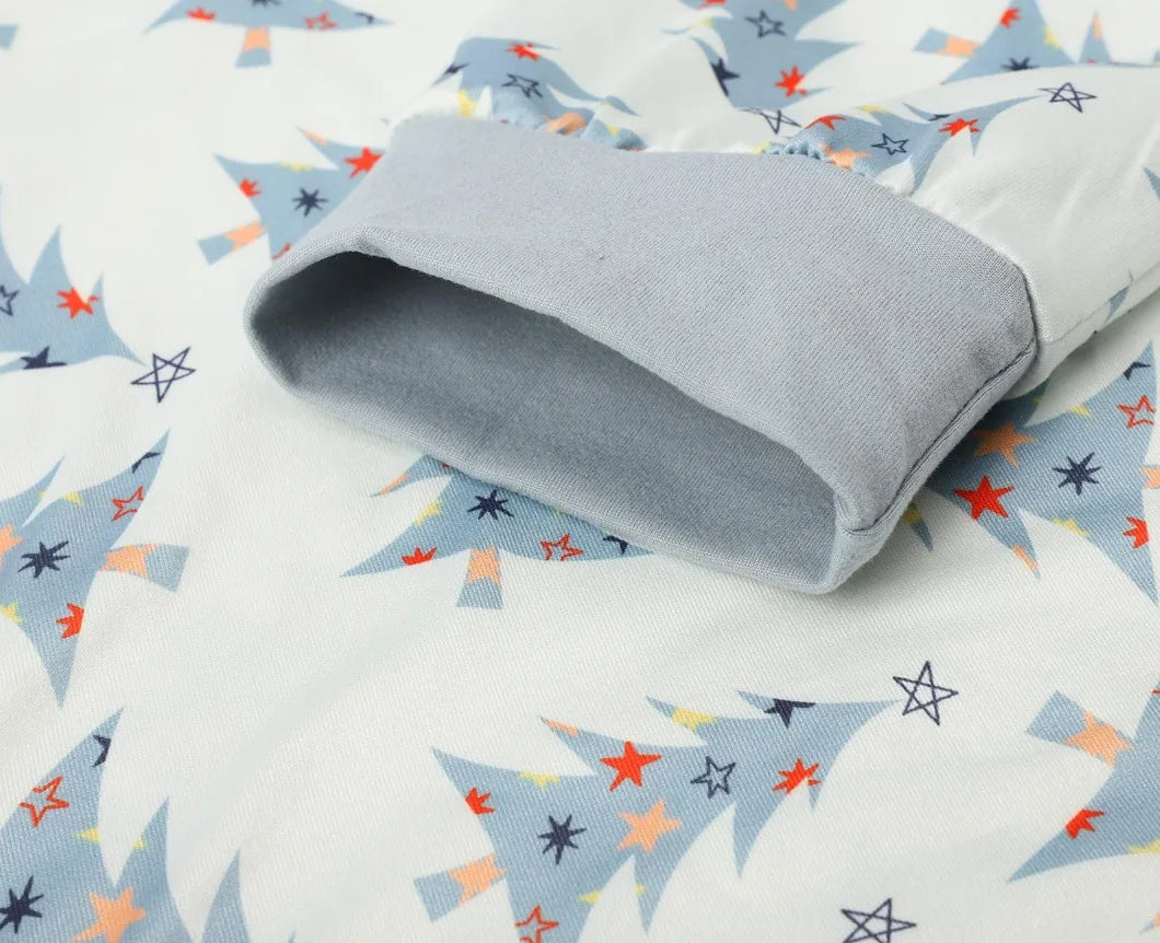 Mom Daughter Dad Son Matching Pajamas Set Christmas Tree Print Long Sleeve T-Shirt+Trousers 2 Pcs Suit Homewear Xmas Family Look