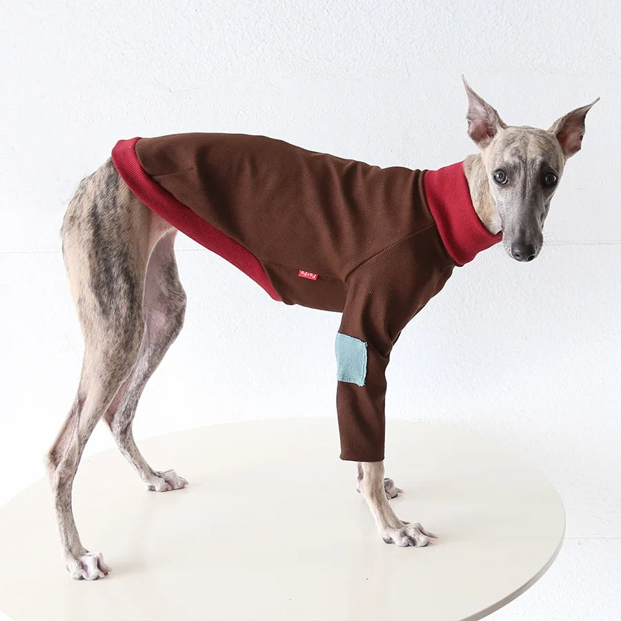 Winter Knitted Thing Dog Greyhound 2 Legged  Long Sleeve Pet Shirts Slim Dog Whibitt Pajamas Sweatshirts Knitwear