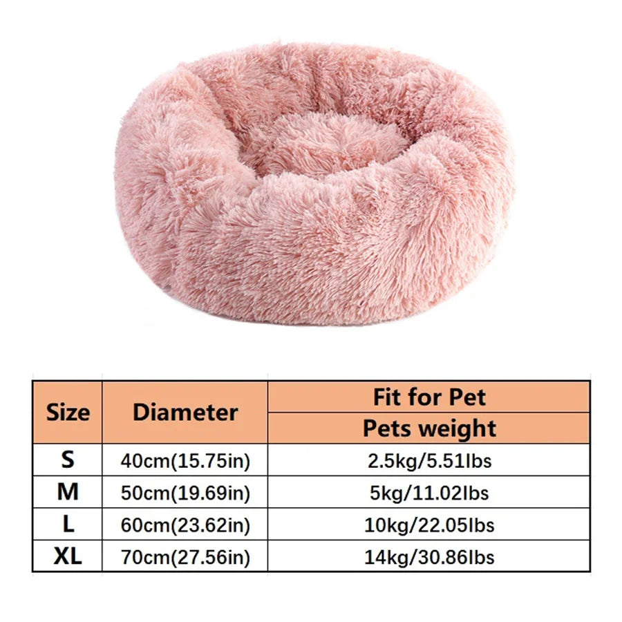 Donut Round Plush Pet Bed
